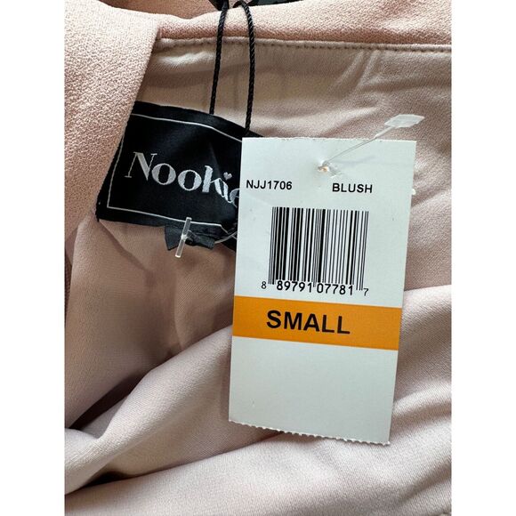 Nookie Hermosa Cold Shoulder Midi Dress Blush Pink Girly Bodycon Small - Picture 4 of 11